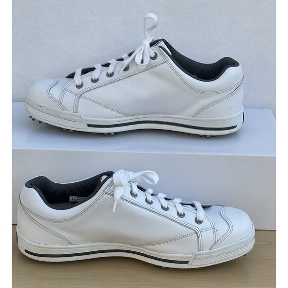 Footjoy Street Leather Golf Shoes Spikes Cleats Men's 9 Wide Soft Spikes - Picture 3 of 10